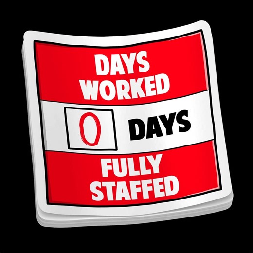 Days Worked Fully Staffed Sticker, Funny Work Humor Vinyl Decal, Sarcastic Office Sticker, Waterproof Laptop Tumbler Sticker, Coworker Gift - Etsy