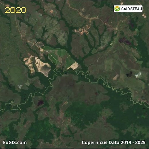 EoGIS Data – Sentinel mosaics: 2019–2025 land change monitoring