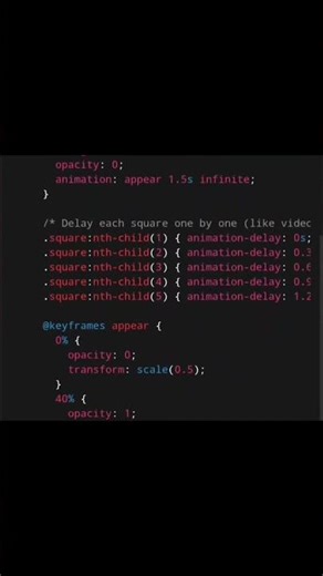 Square animation #shorts #html #css #youtubeshorts #trending #viral