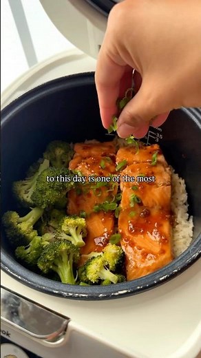 Teriyaki Salmon in a rice cooker!