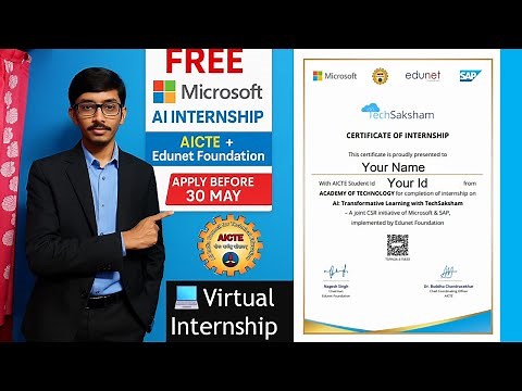 100% Free Microsoft AI Azure Internship🔥 | AICTE Approved | June 2025 Batch | Apply Before 30 May!