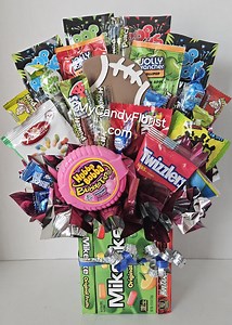 FOOTBALL Candy Bouquet W/ Candy Base - Etsy