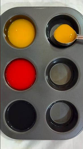 Guess the Color | Black + red + golden yellow #colormixing #amazing