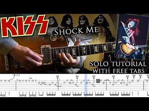 Kiss - Shock Me guitar solo lesson (with tablatures and backing tracks)