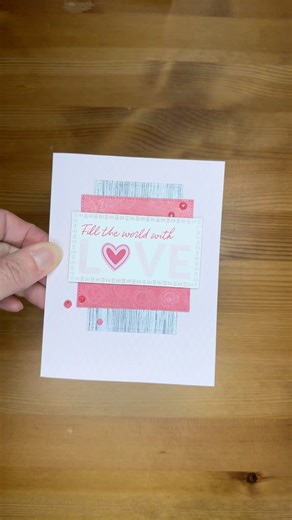 Stampin’ Up! Hope Love & Joy Fill The World With Love Card #diy #papercrafting #cardmaking #lovecard