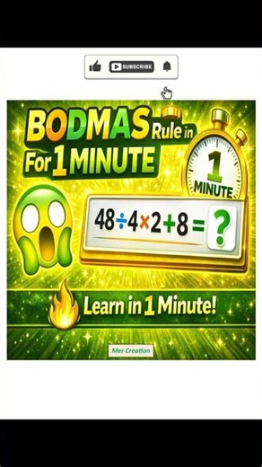 BODMAS || Basic rule of maths || #maths #BODMAS #BasicMaths