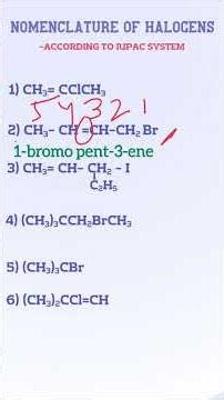 Nomenclature of Halogens Part 2 #haloalkanes