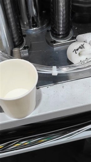 OCM12 intelligent high speed paper cup machine test 6OZ speed 85-100 pcs/min for client