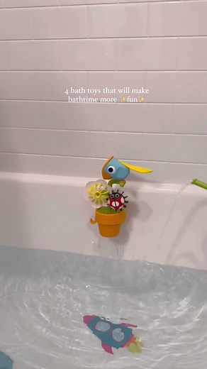 Bath time just got a whole lot more fun!⁠ ⁠ These 4 toys will have your little ones giggling in the tub. From spinning umbrellas 🌂 to pop-up snails 🐌, tipping birds 🐦, and flowers that reveal buzzing bees 🐝⁠ ⁠ Engage your kids' senses and watch them learn through play. | Yookidoo International
