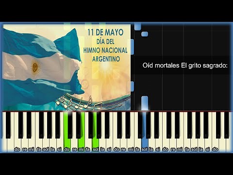 Himno Argentino - Piano Fácil Tutorial - Letra
