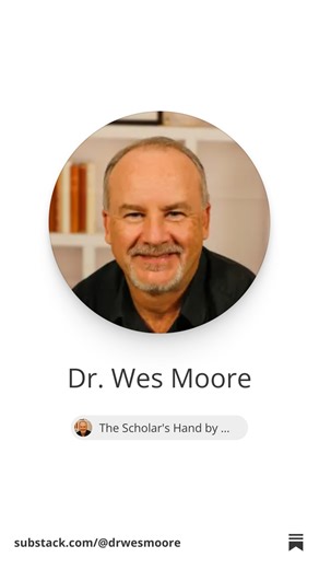 Dr. Wes Moore | Substack