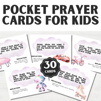 Pocket Prayer for Kids, Printable Bible Verses, Homeschool Bible Craft, Toddlers