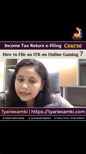 ITR Filing on Online Game | Income Tax Class #shorts #reels #tyariexamki #short #reel #ytshorts #yt