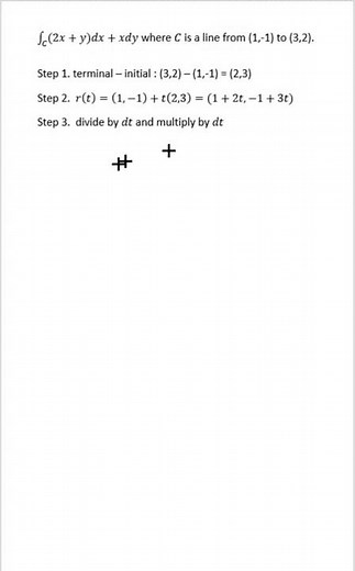 Line integral on a straight path in under one minute