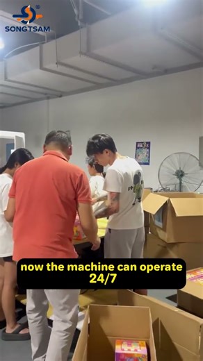 Automatic packaging machine for gift boxes; Malaysian customers recoup costs in 7 days.