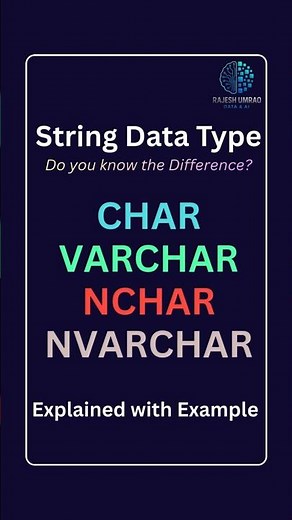 Confused? | CHAR vs VARCHAR vs NCHAR vs NVARCHAR — Simple Explanation!