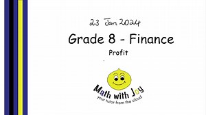 Calculating Profits in a Finance Question for Grade 8