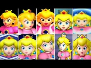 Evolution of Peach in Mario Party Games