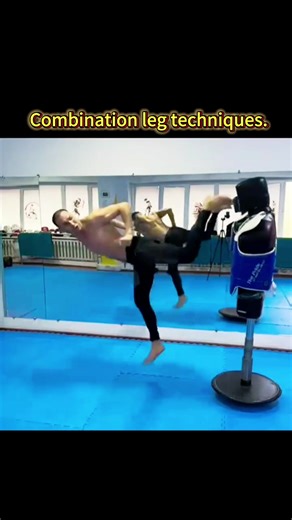 Three steps to learn combination leg techniques#Combat #Side kick#Turning back kick