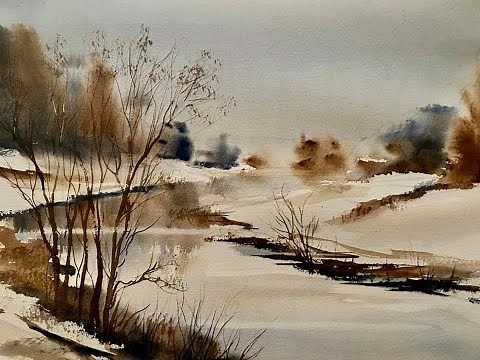 Fast & Loose Watercolour Landscape with the Hake Brush, Inspired by Ron Ranson, Beginners Watercolor