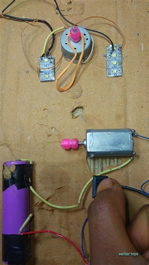 DC motor LED light project #automobile #viral #shorts