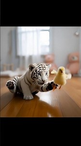 White Tiger Meets Baby Chick and It's the Cutest Thing Ever 🐯🐥