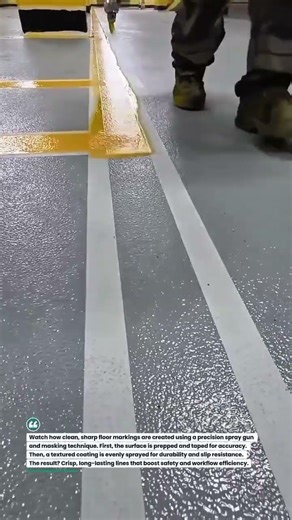 Precision Floor Line Coating with Spray Gun—Clean, Fast & Professional #FloorCoating #DIYPro