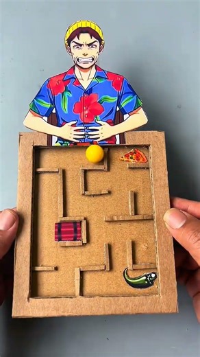 kpop saja boys cardboard magic maze game | amazing cardboard & paper craft ideas challenge