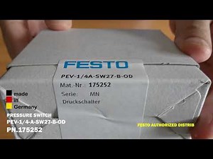 FESTO PRESSURE SWITCH PEV-1/4-A-SW27-B-OD PN.175252