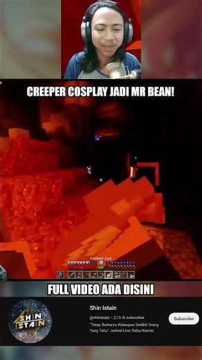 CREEPER COSPLAY JADI MR BEAN!