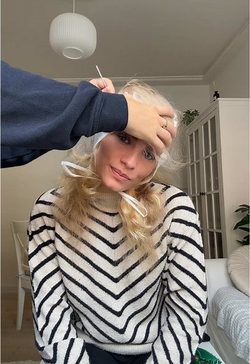 Smukke lyse striber i mit hår🤍✨