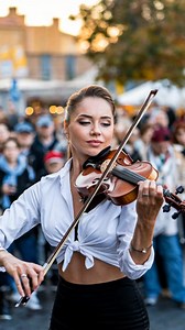 Gabriella steps onto the street stage, violin in hand, as the crowd barely pays attention. Just another predictable performance—or so they think. The moment boredom sets in, she does the unthinkable. With a sudden move, she drops the violin… and what happens next leaves jaws on the floor. The internet can’t stop talking about this mind-blowing moment! **Watch the full video in the comments! 👇🔥** | The Talk
