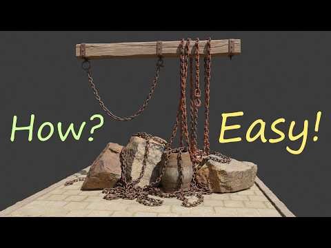 How to create and simulate a chain in Blender 3D. QuickChain add-on demonstration.