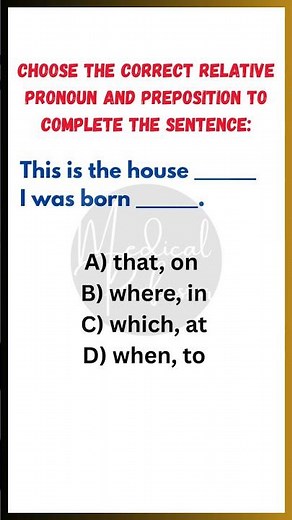 Choose the Correct Relative Pronoun and Preposition | English Grammar MCQ Quiz