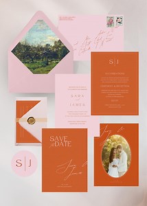 Bold Colorful Wedding Invitation Suite | Editable Canva Invitation Templates | Printable RSVP   Save the Date - Etsy