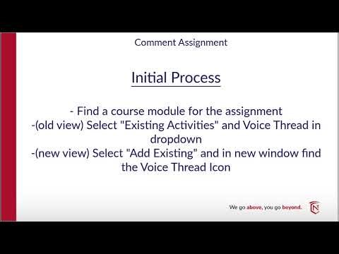 Creating various assignments in Voice Thread