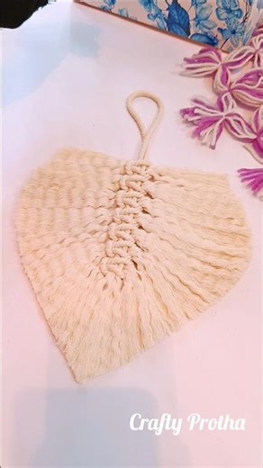 Macrame leaf wall hanging ✨💖 #diy #craft #shorts #shortsfeed #reels #foryou