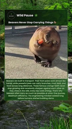 Why Beavers Always Carry So Much 🦫 #shorts