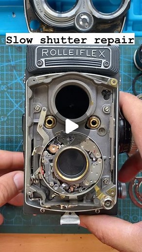 Vintage Camera Hut 📸 on Instagram: "Slow shutter blades repair for Rolleiflex. Anyone here shooting medium format? What’s your favourite format? . . . . . . . . . #filmcamera #rolleiflex #rollei #rolleicord #analogphotography #camerarepair #cameraservice #vchlondon #mediumformat #vintagecamerahut #120film #6x6film #camera #camerashop #camerarepair #satisfying #asmr #cleaning"