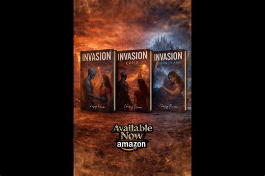 order: https://a.co/d/09qm4oMp My new release “Invasion: The Trilogy” ❤️‍🔥 is NOW on Amazon. 📚 Book 1: Invasion Book 2: Exile Book 3: Crown of Ash Love was never meant to survive this. But it might be the only thing that does. On February 2nd, 2022, at exactly 2:22 PM, the skies over San Diego shattered and the world went still. Sarah, a 20-year-old psychology student, should have died — just another casualty of a brutal alien invasion. But when Auezek, a soldier bred for annihilation, locks e
