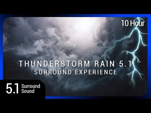 Thunderstorm Rain | 10 Hours of 5.1 Dolby Surround for Sleep, Meditation, and Relaxation | 4K HDR