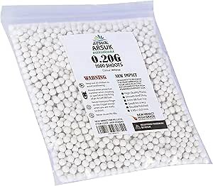 ARSUK Biodegradable Airsoft BB Pellets 6mm – 0.20g Seamless BBS for Precision Shooting Target Practice – Smooth, Polished Finish for Accuracy & Performance