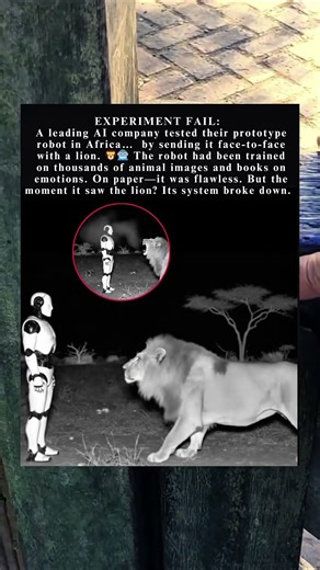 AI Robot Gets PTSD After Facing a Lion #shorts #ai
