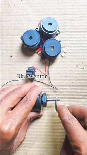 DC Gear Motor Powered Multi-Buzzer Alert System (3 Buzzers) #motor #tech #diy #electricmotor