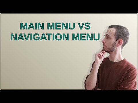 Drupal: Main Menu vs Navigation Menu