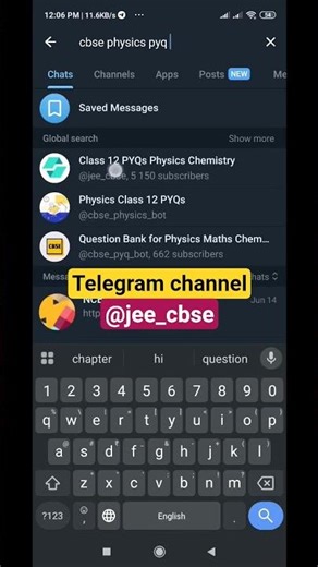 Class 12 Physics Chapter wise PYQ of CBSE BOARD Telegram download link pdf #boardexam2026 #cbse