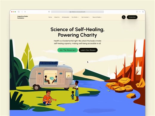Charity Website Design – Science of Self-Healing with AI Innovat