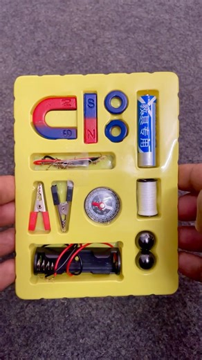 1 Science magnet project experiment item made with battery copper #shorts