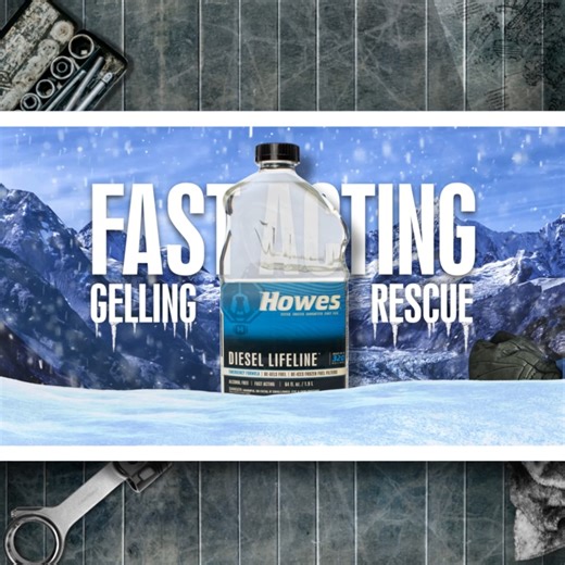 For fast-acting gelling rescue, get Howes Diesel Lifeline. Safe and easy to use, Lifeline will de-gel fuel and de-ice frozen filters in the coldest temperatures. Don't risk staying stuck in the cold! Always carry a bottle of Howes Diesel Lifeline and leave behind your diesel emergency worries. | Howes Products
