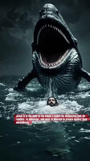 The Prophet Jonah 3 nights in the belly of a whale.